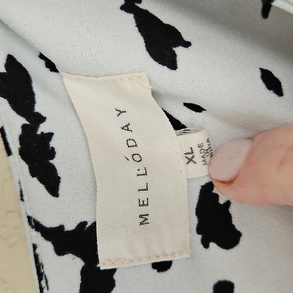 Melloday XL Black and White Patterned Top - Picture 2 of 6